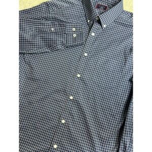 UNTUCKIT Shirt Salice Slim Fit Mens Large Blue Plaid Button Down Shirt